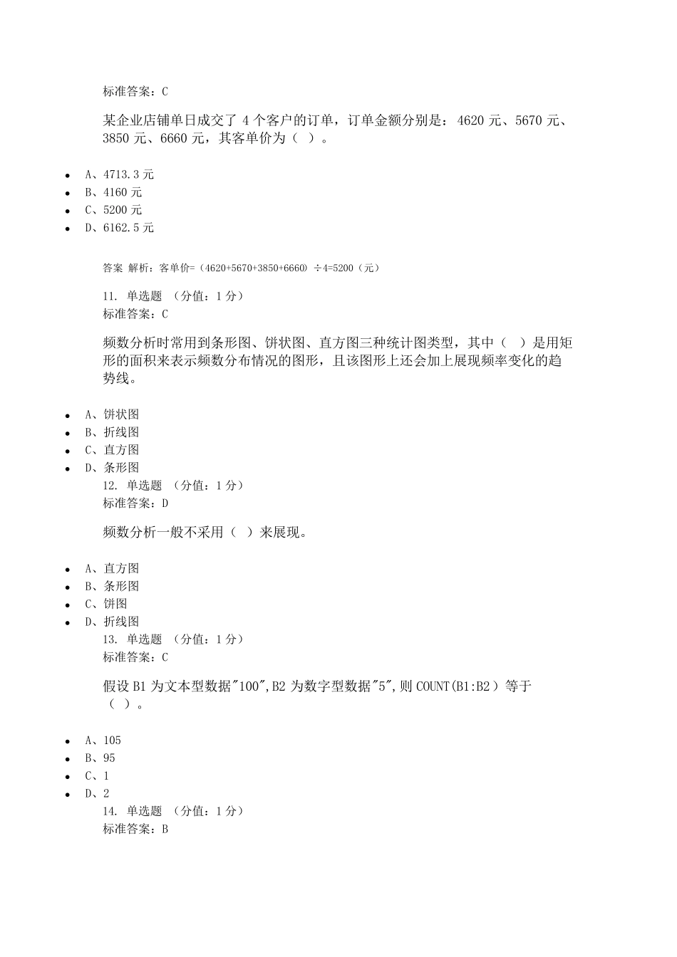电子商务数据分析模拟题第四套_第3页