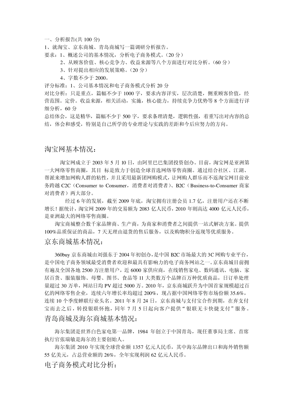 电子商务案例分析报告_第1页