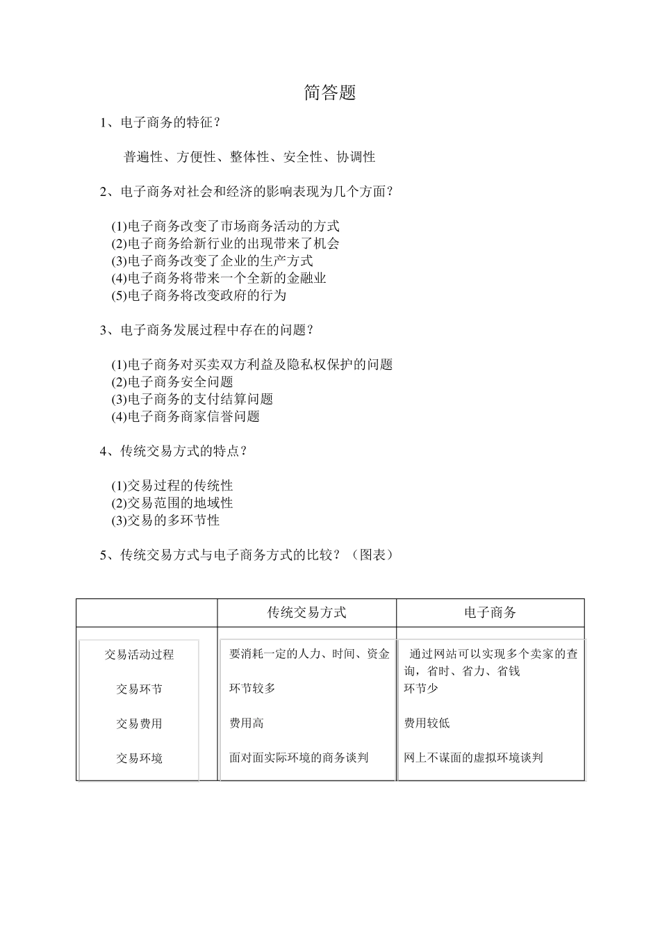 电子商务简答题大全_第1页