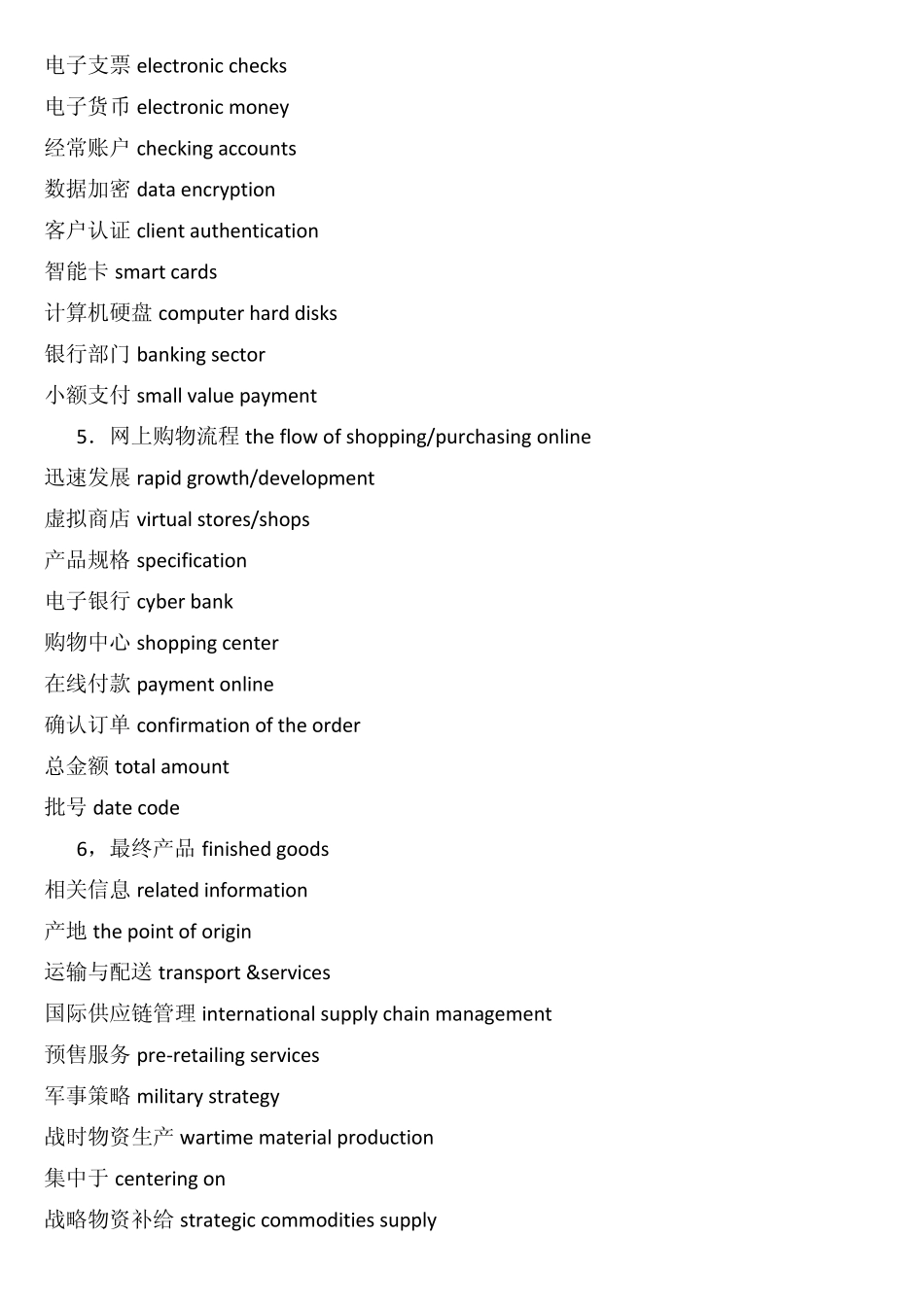 电子商务英语专业名词_第2页