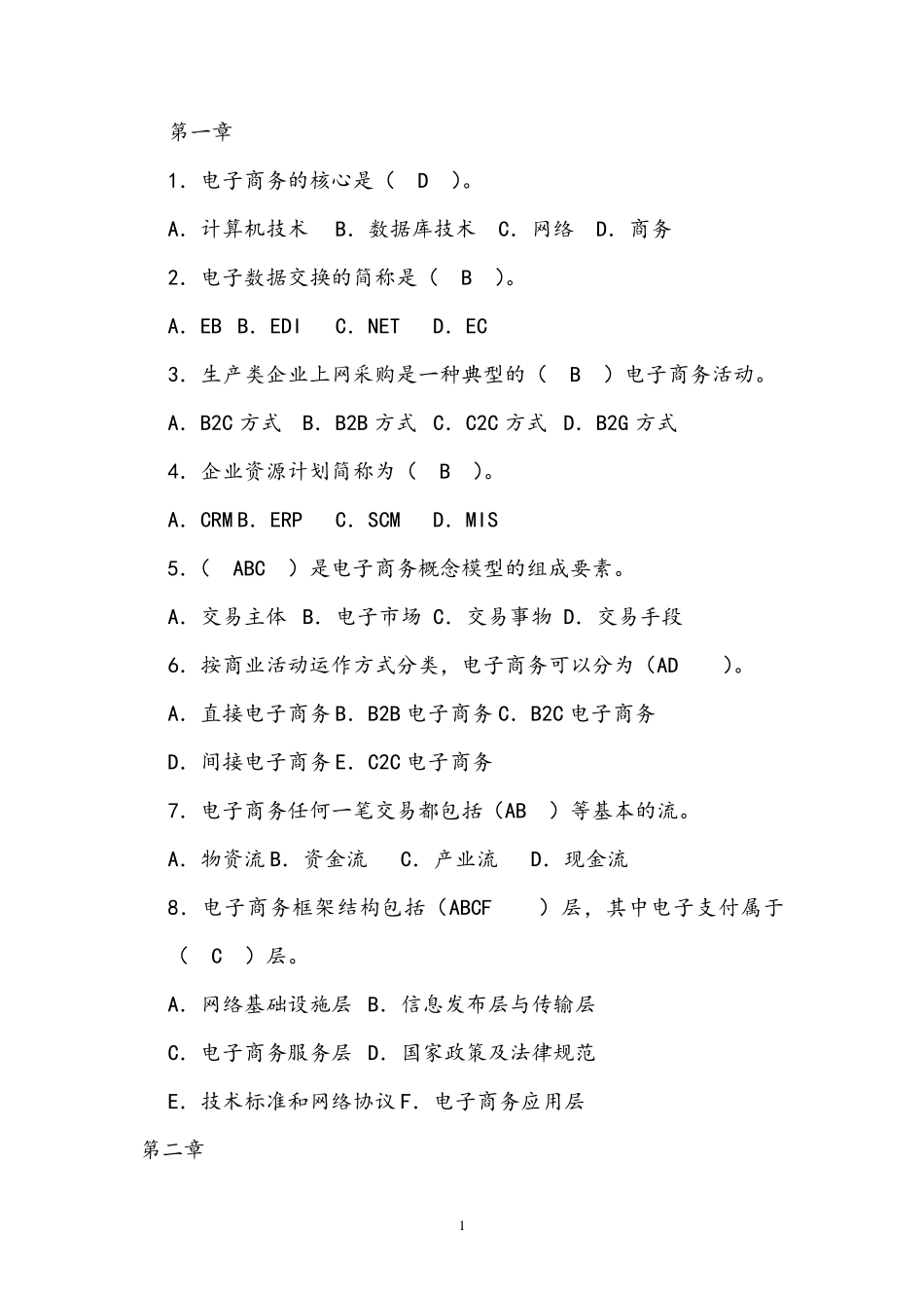 电子商务选择题_第1页