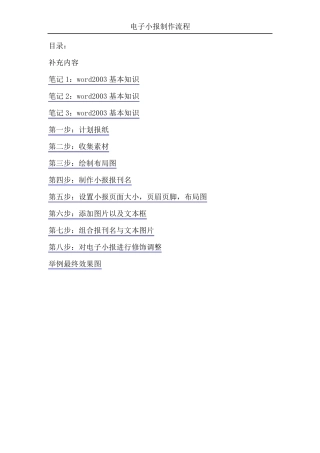 电子小报制作过程