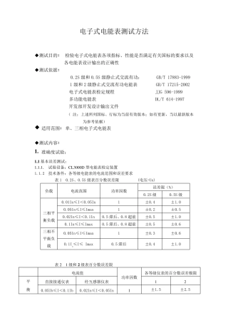 电子式电能表测试方法