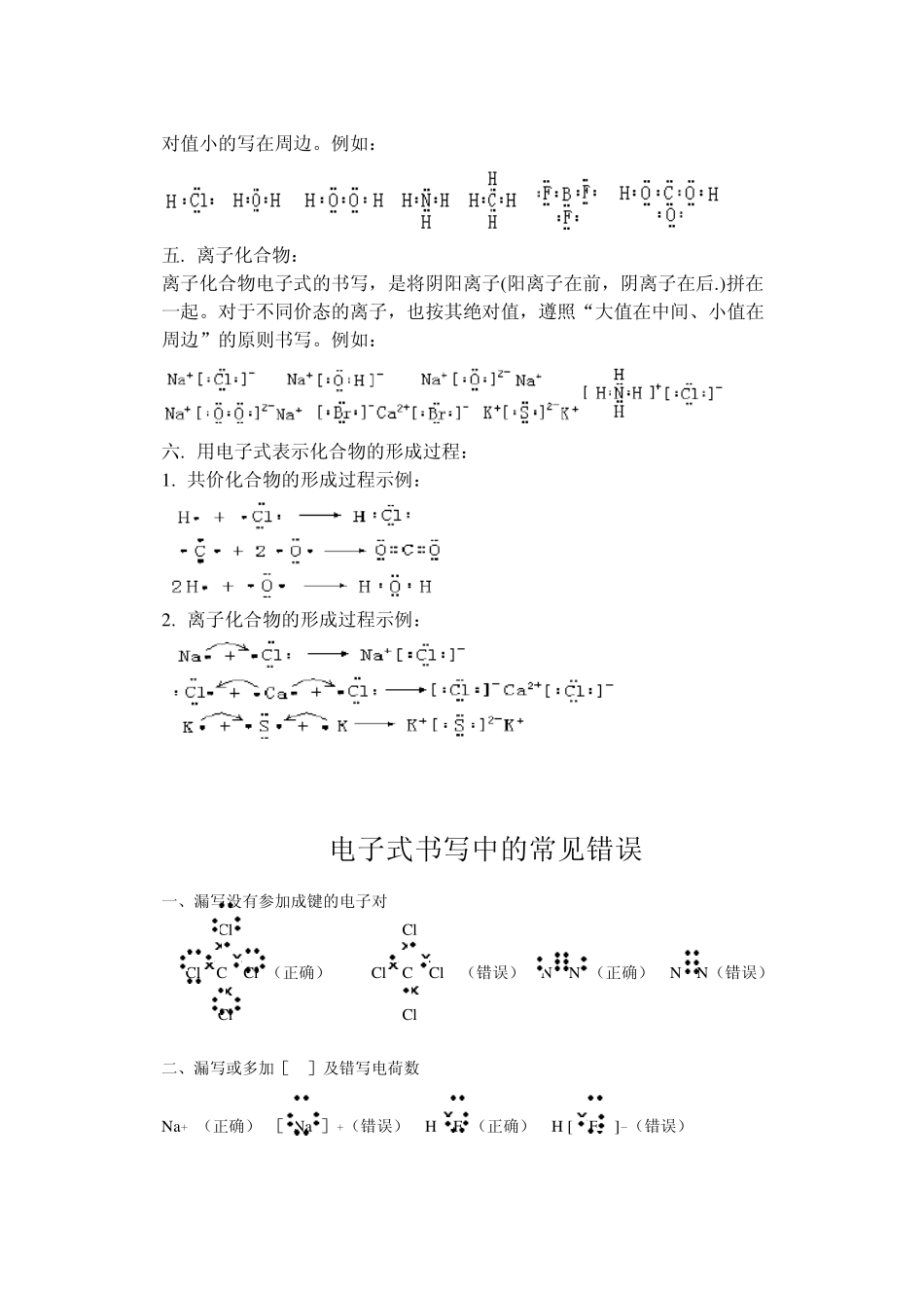 电子式的书写_第2页