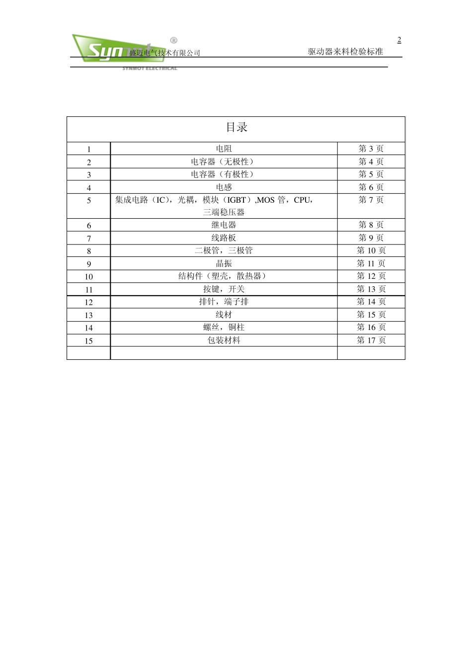 电子来料检验标准_第2页