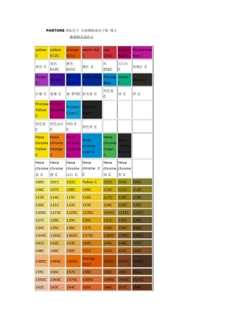 电子版潘通色卡