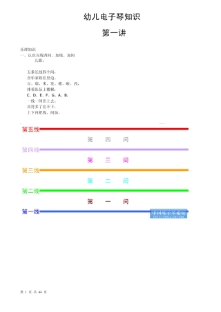电子琴知识(儿童版)