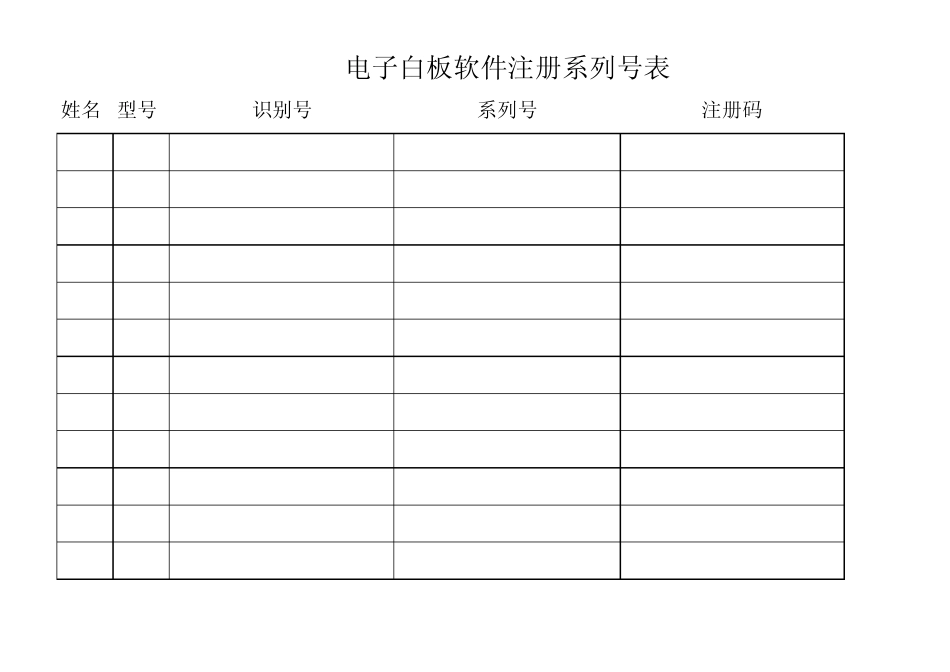 电子白板序列号表_第3页