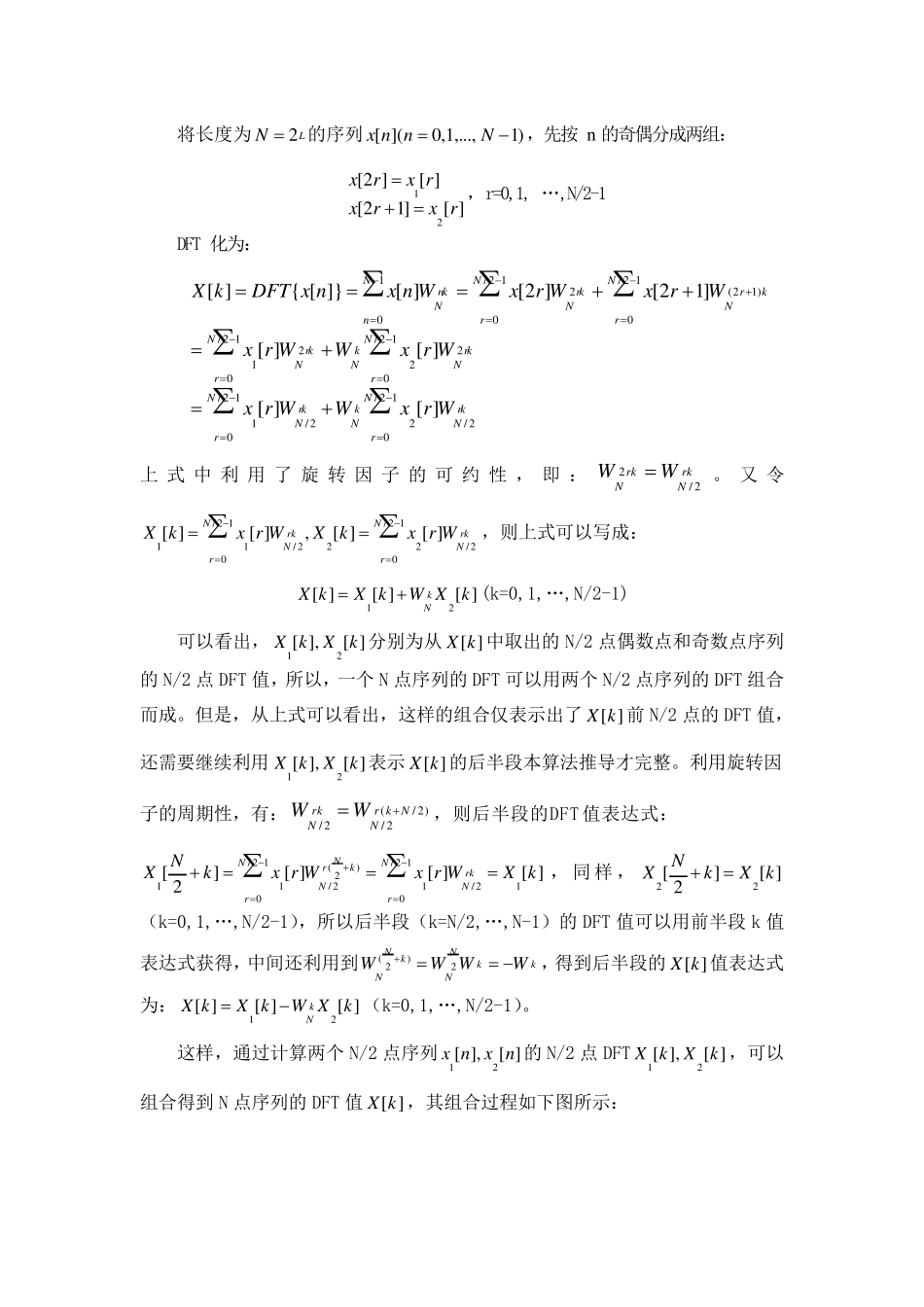 电子科技大学数字信号处理实验报告FFT的实现_第2页