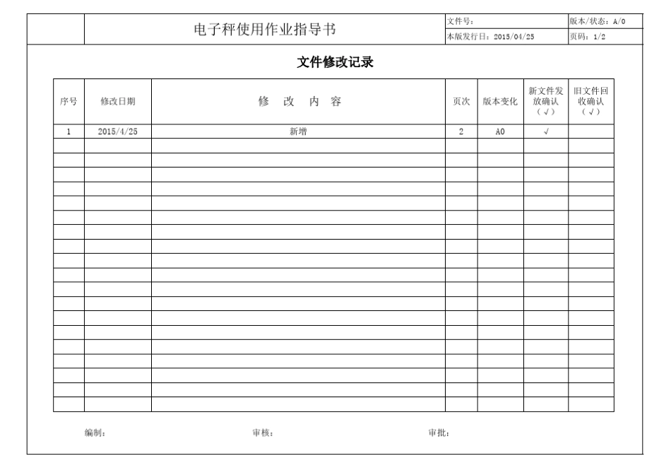 电子秤使用作业指导书_第1页