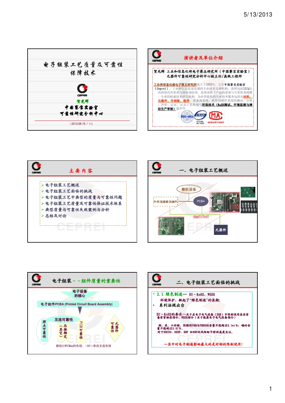 电子组装工艺可靠性技术及案例分析_第1页
