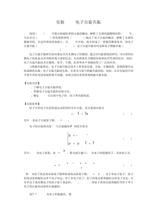 电子自旋共振