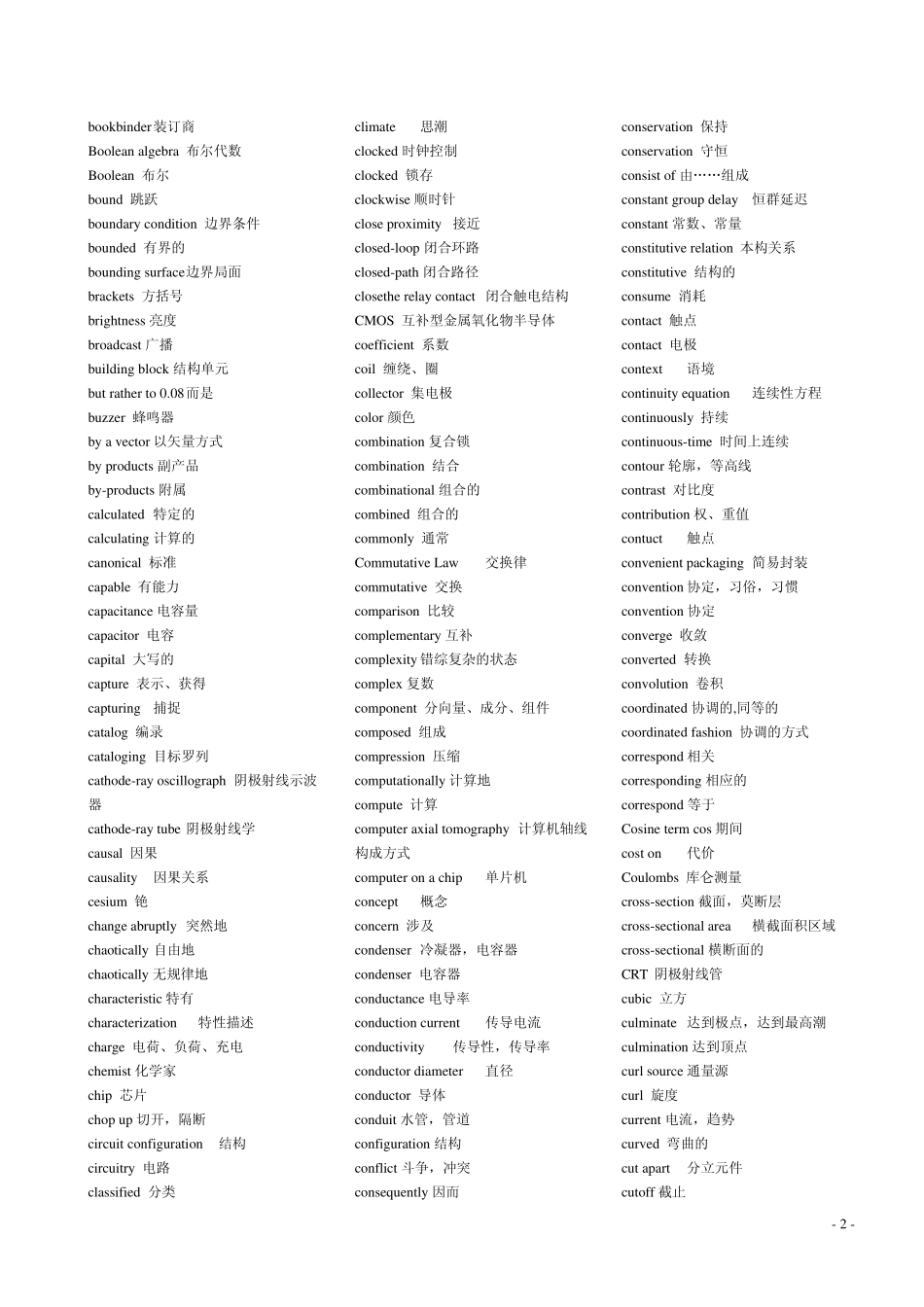 电子通信专业英语词汇001_第2页