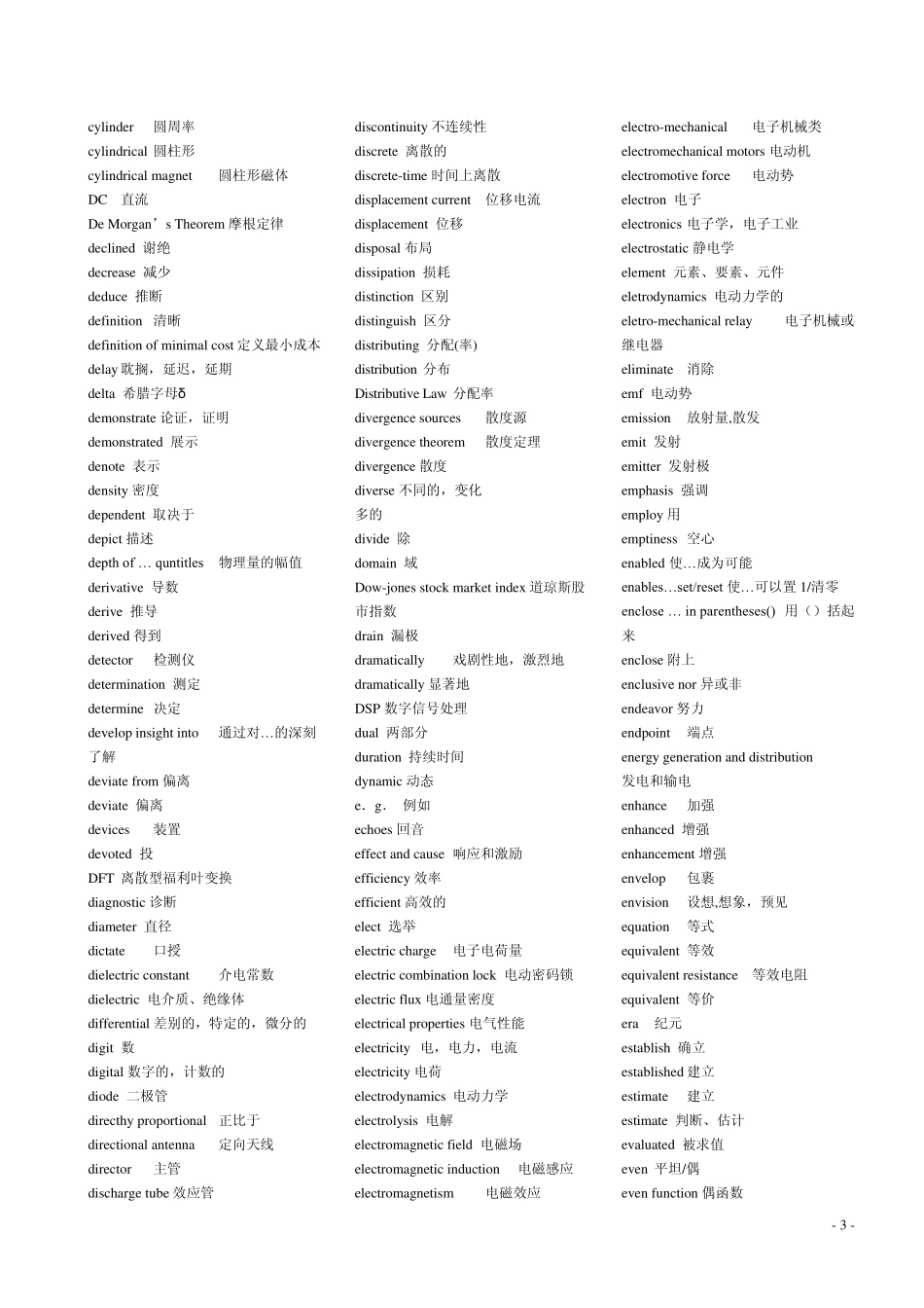 电子通信专业英语词汇001_第3页