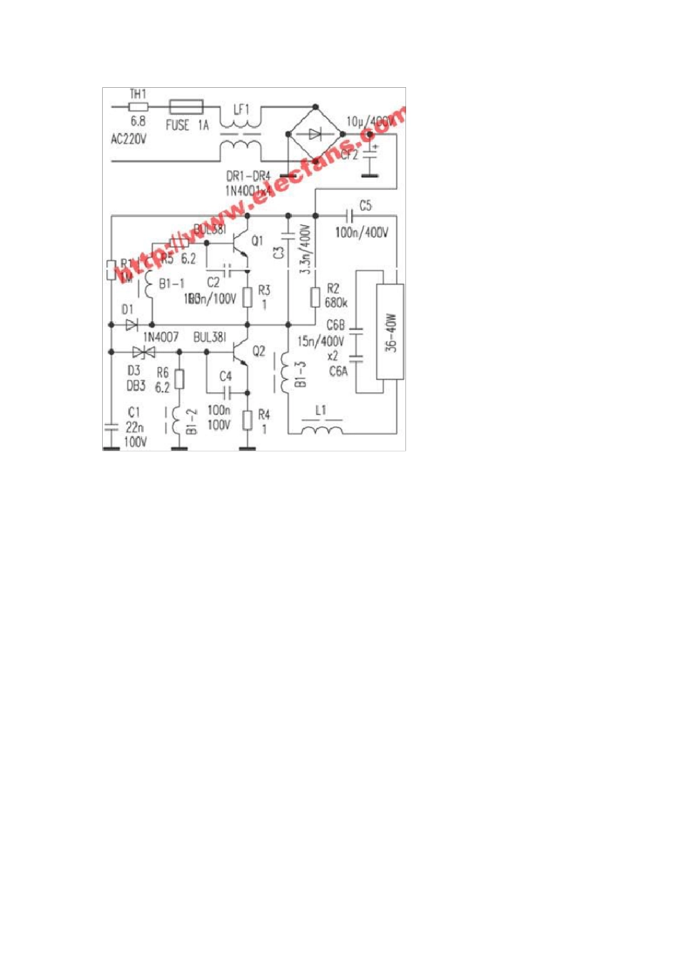 电子镇流器PCB原理图_第3页