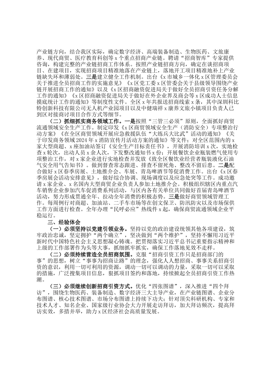区招商局2024年工作总结_第2页
