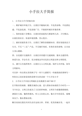 小手拉大手简报