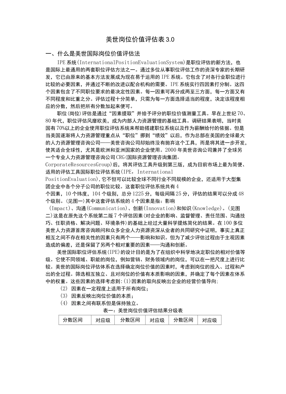 美世岗位价值评估3.0教材_第2页