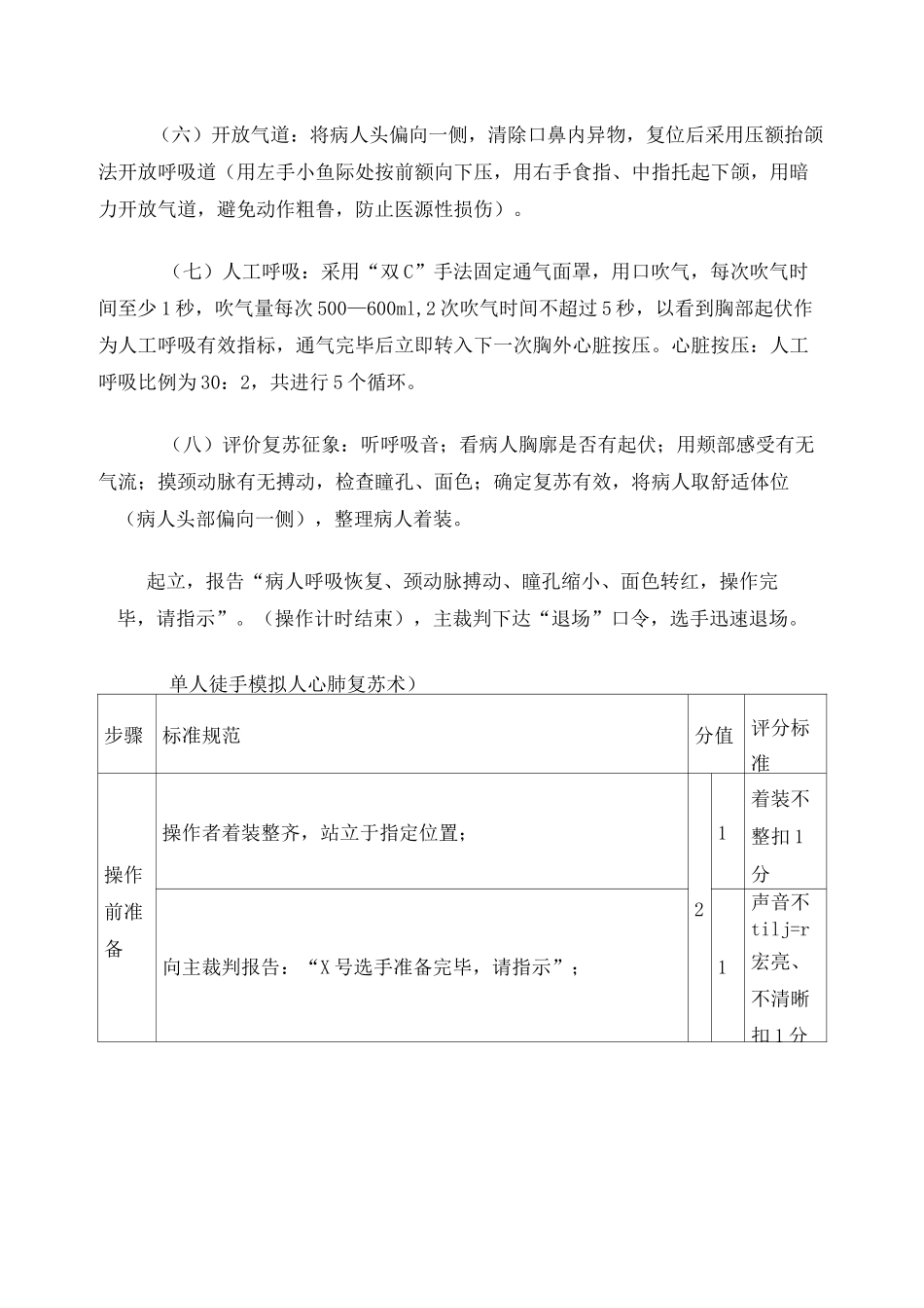 单人徒手心肺复苏术操作流程_第2页