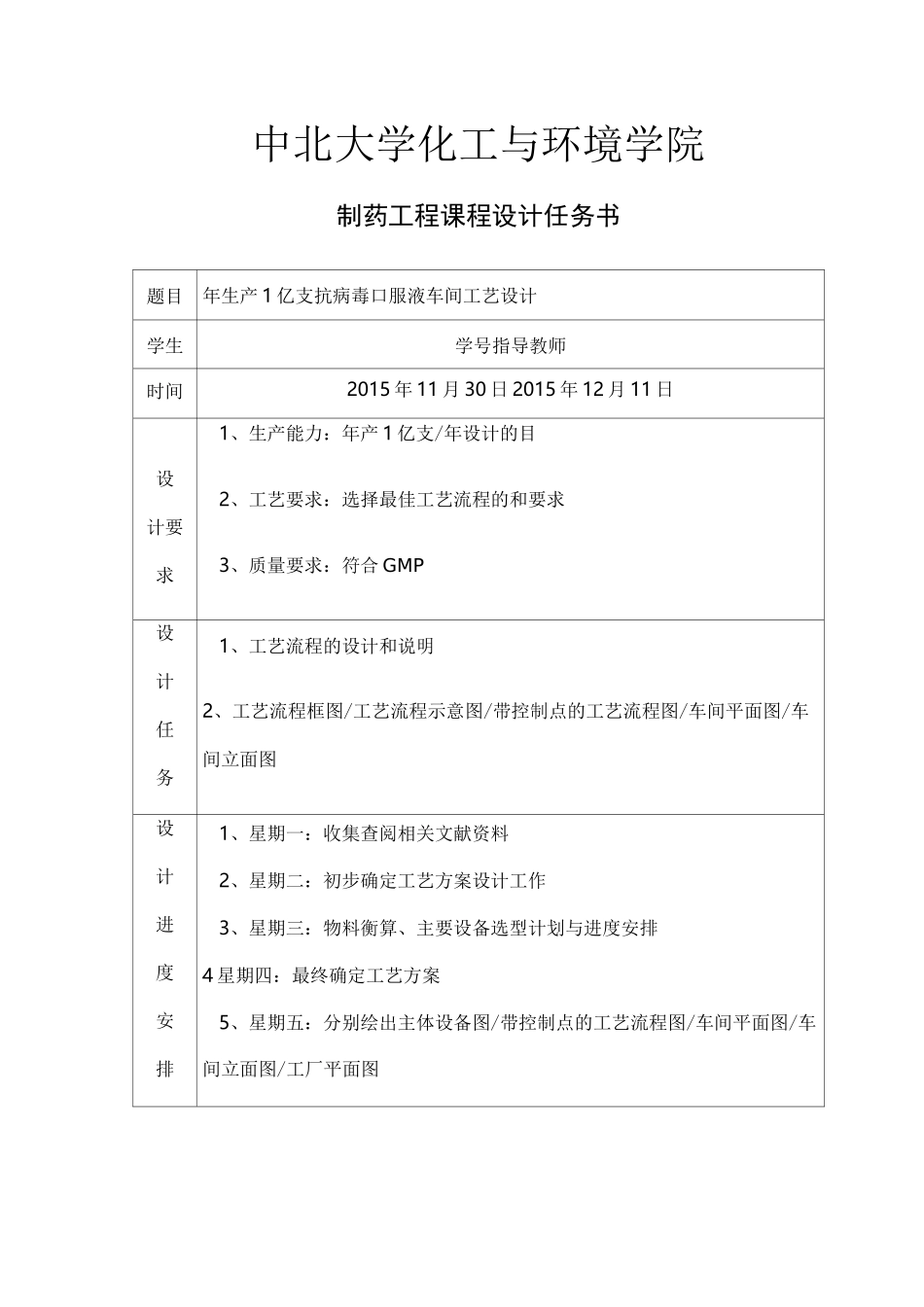 抗病毒口服液车间工艺标准设计_第2页