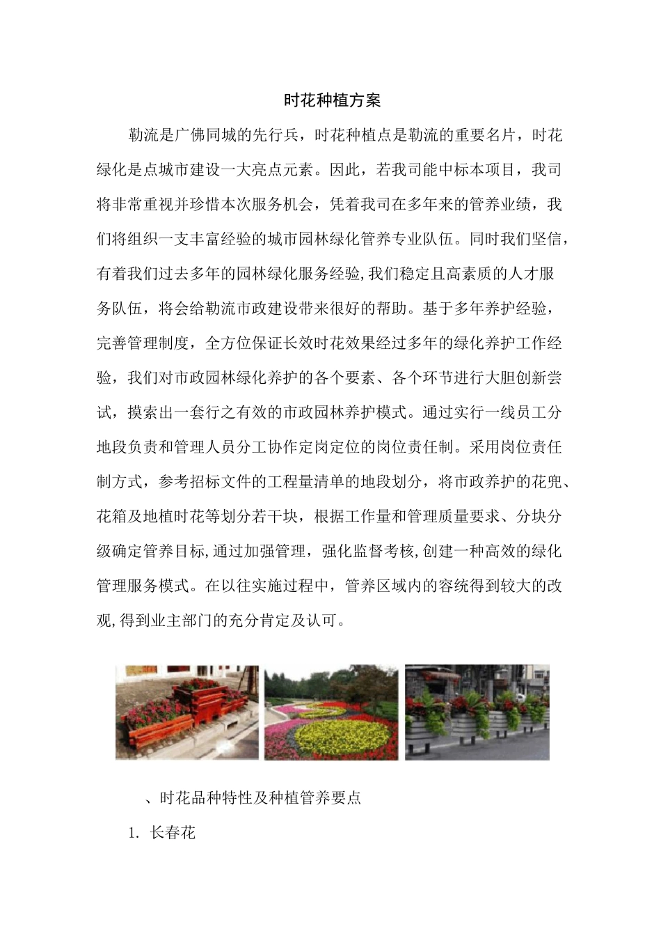 时花种植管养方案_第1页