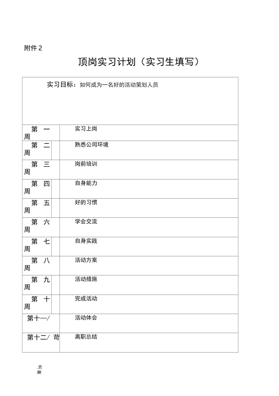 顶岗学生顶岗实习手册范本_第2页