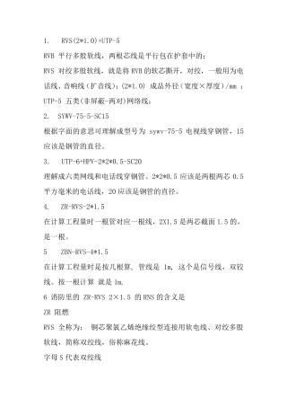 电安装弱电符号含义