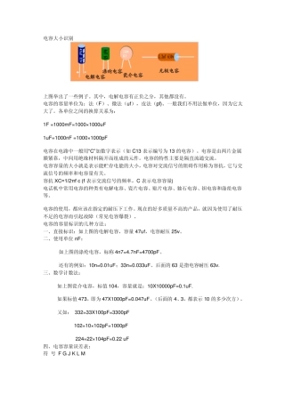 电容大小识别大全