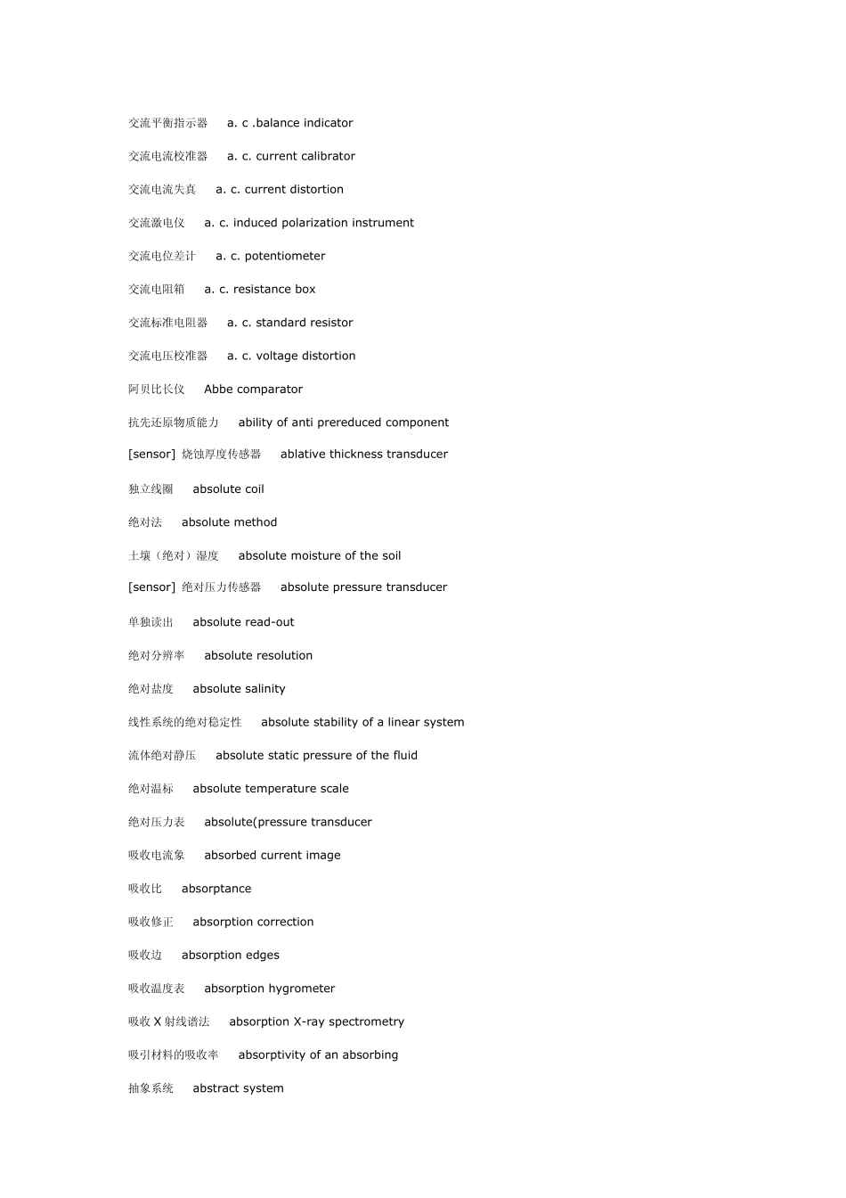 电工专业英语术语_第1页