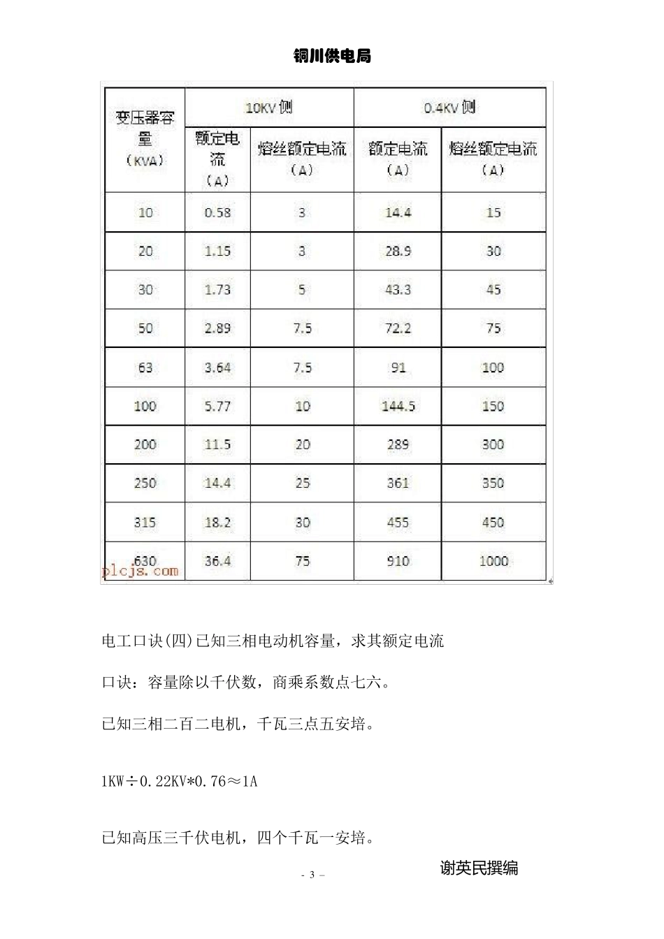 电工口诀及解释100条_第3页