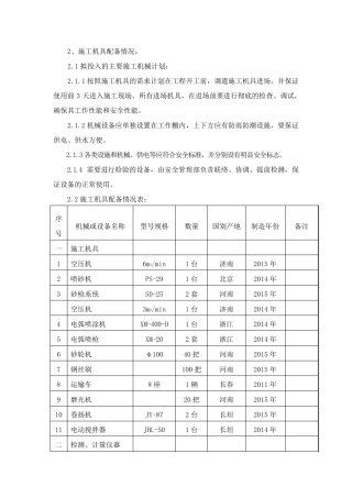 电弧喷锌施工方案
