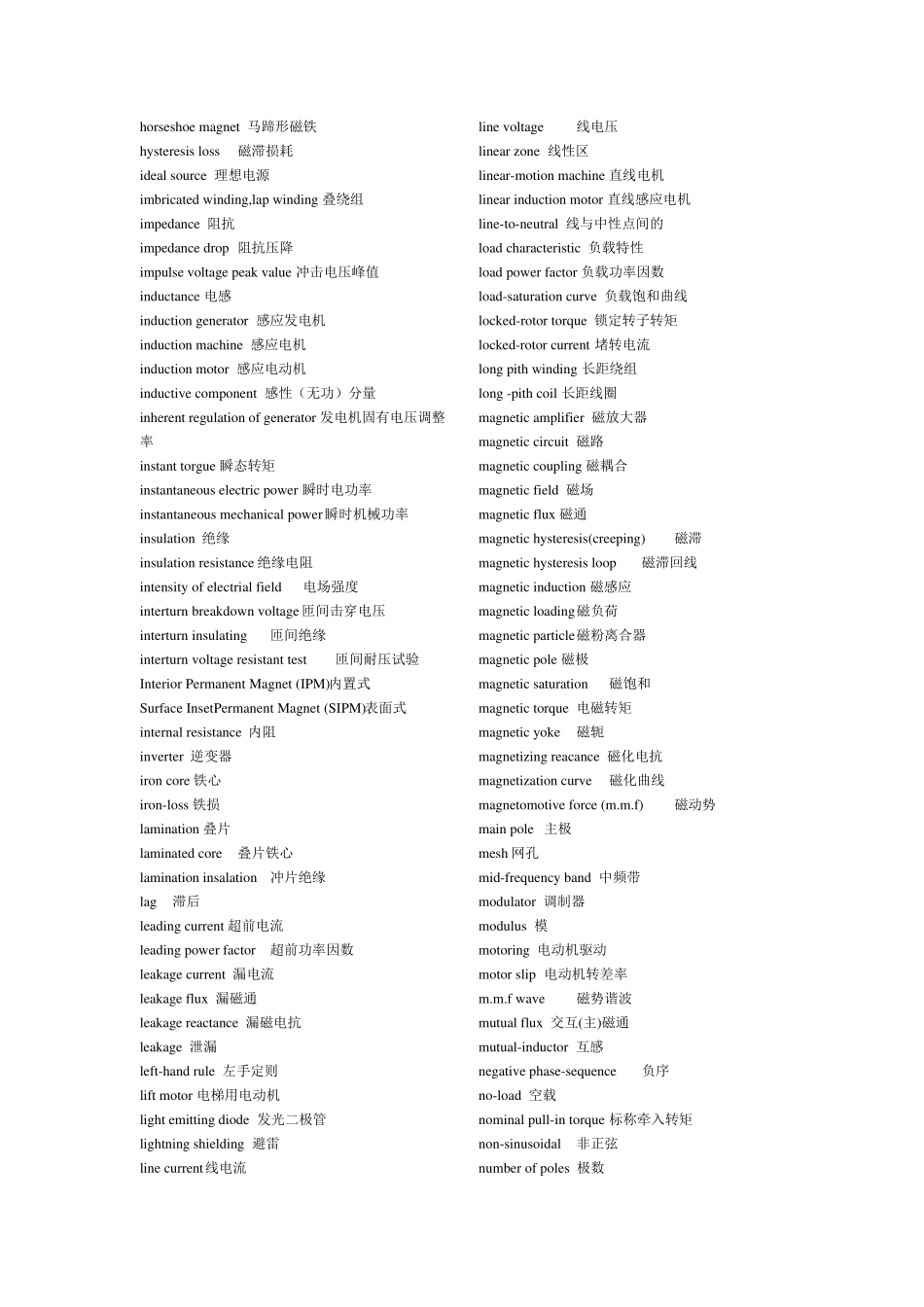 电机专业英语单词_第3页