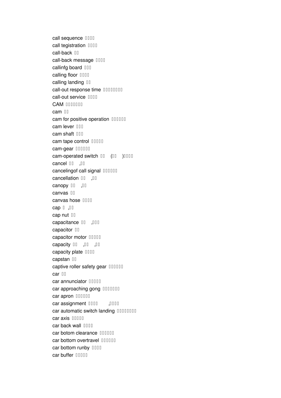 电梯专业英语词汇C_第2页