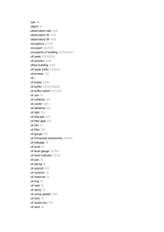 电梯专业英语词汇pq