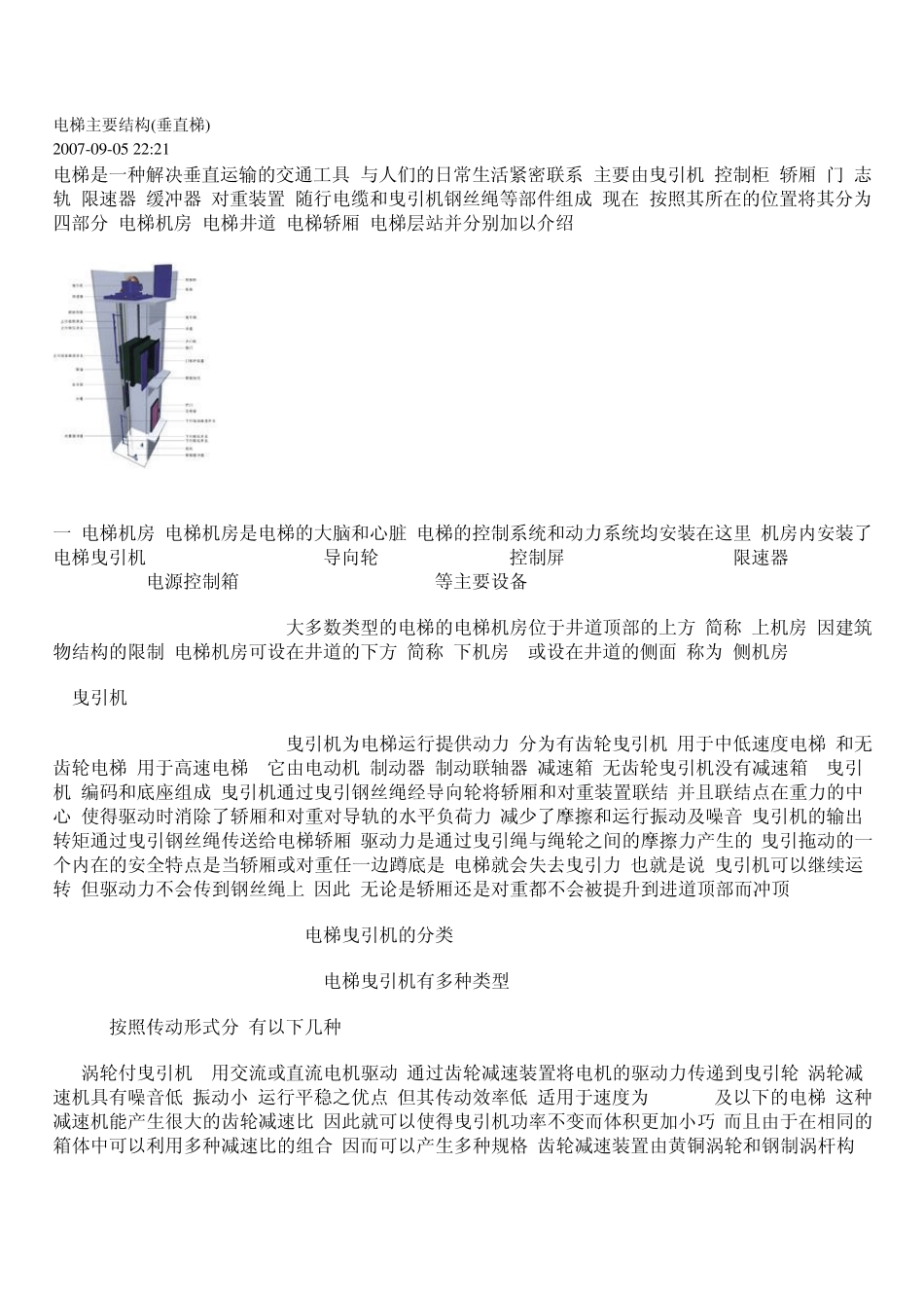 电梯主要结构_第1页