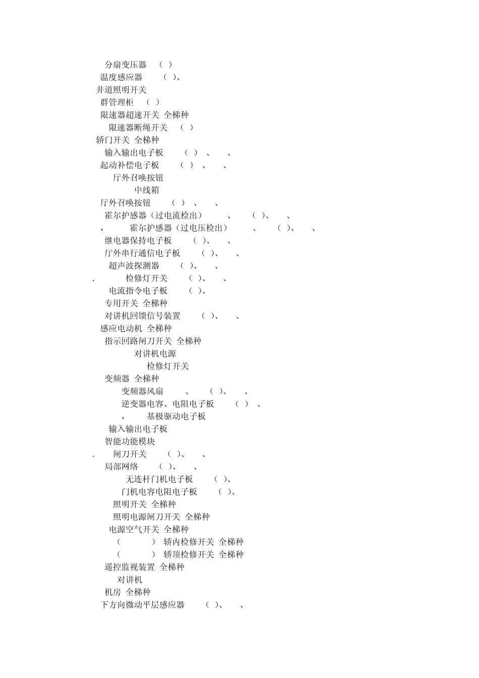 电梯代号说明_第3页