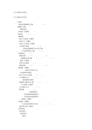 电梯代号说明