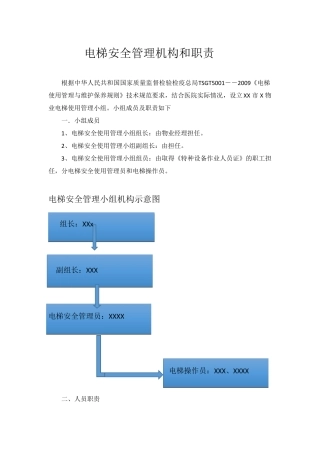 电梯安全管理机构