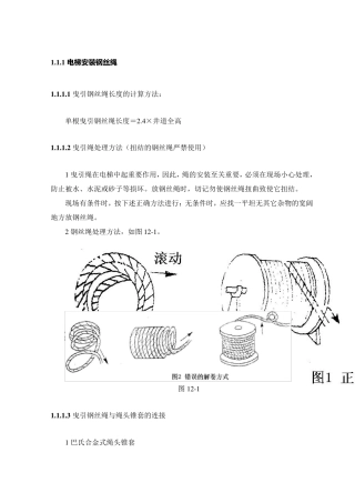 电梯安装钢丝绳