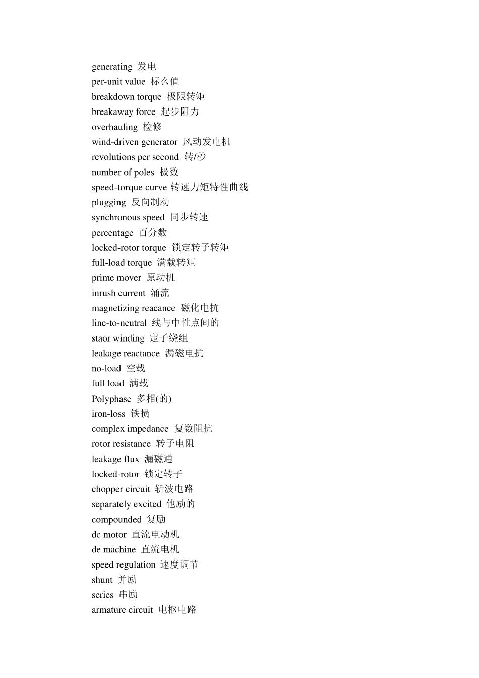 电气、机械等专业英语词汇大全_第2页