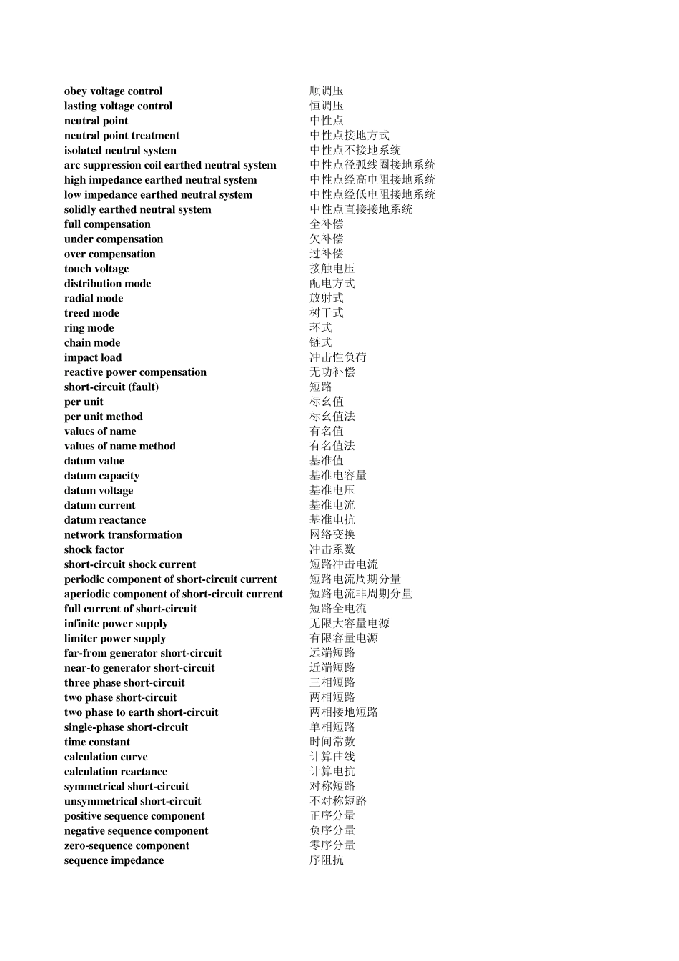 电气专业词汇中英对照表_第2页