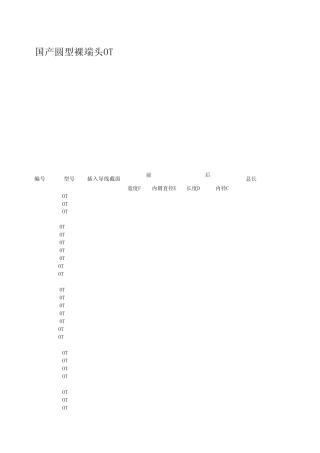 电气件接线端子规格大全