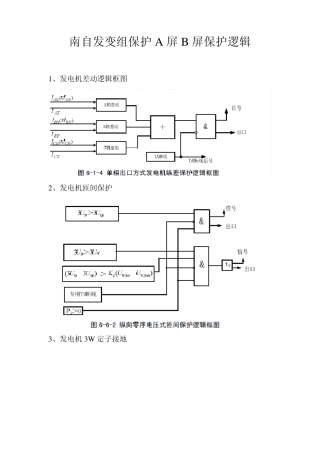电气保护逻辑图与定值