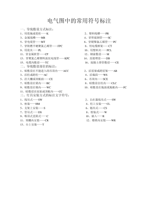 电气图中的符号标注