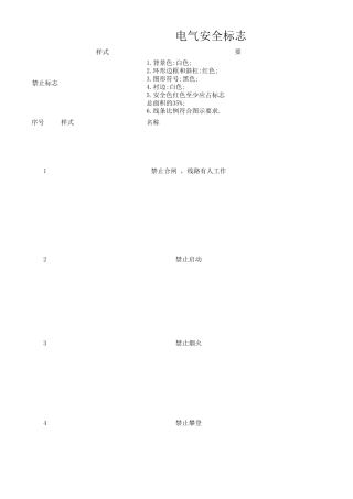 电气安全标志牌