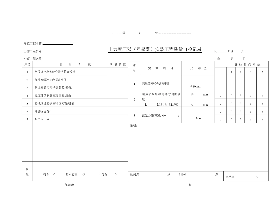 电气安装自检表格_第3页