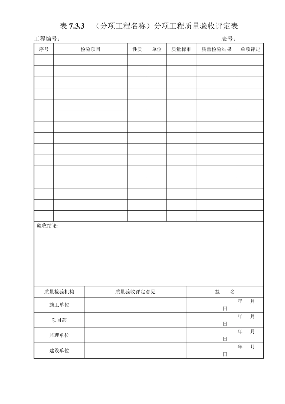 电气工程质量验收及评定记录表格_第3页