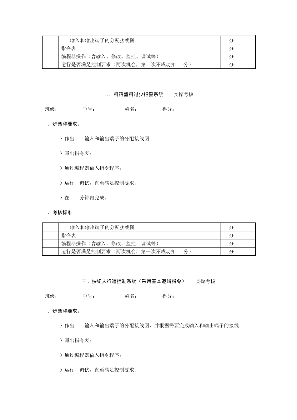 电气控制与PLC实操考核_第2页