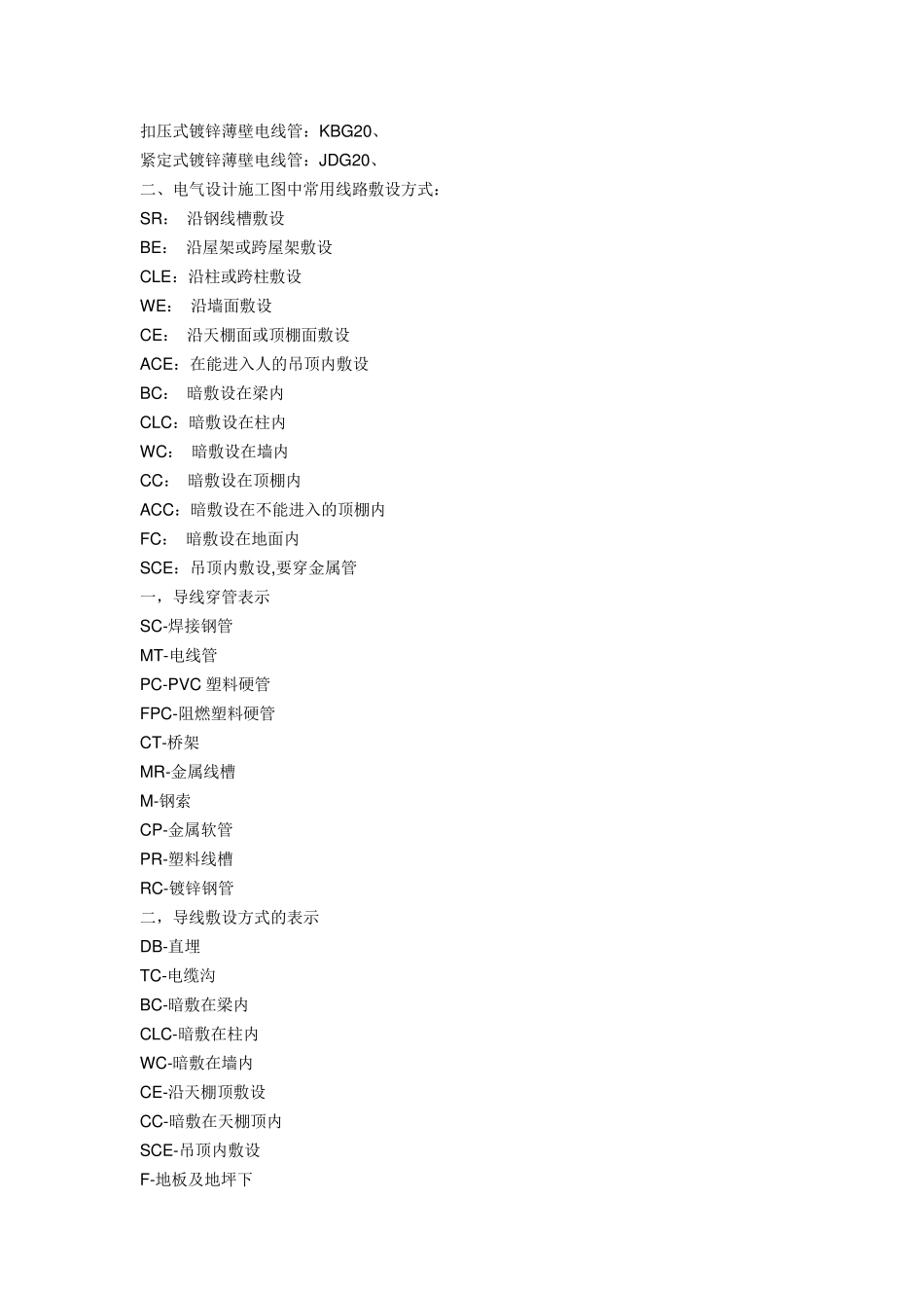 电气施工图字母符号一览表_第2页