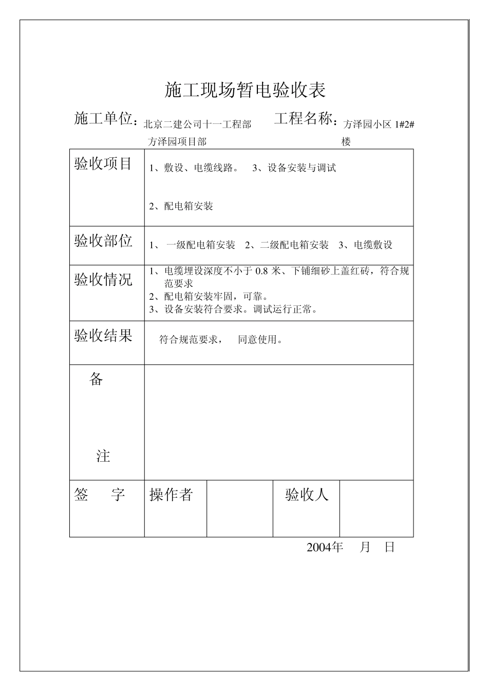 电气设备测试记录表_第3页